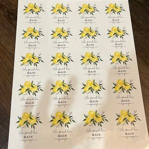 Main squeeze party favor sticker